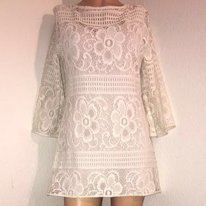 White lace mini dress small